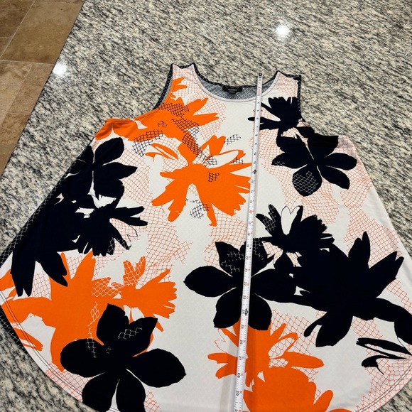 Alfani Orange and Black Floral Tank Top - Picture 5 of 7